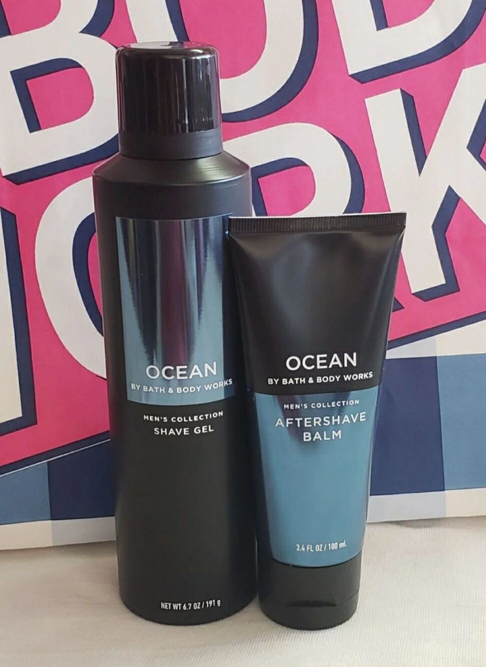 BBW Mens Ocean Shave Gel & Balm Care • Shaving Bundle • Body Care